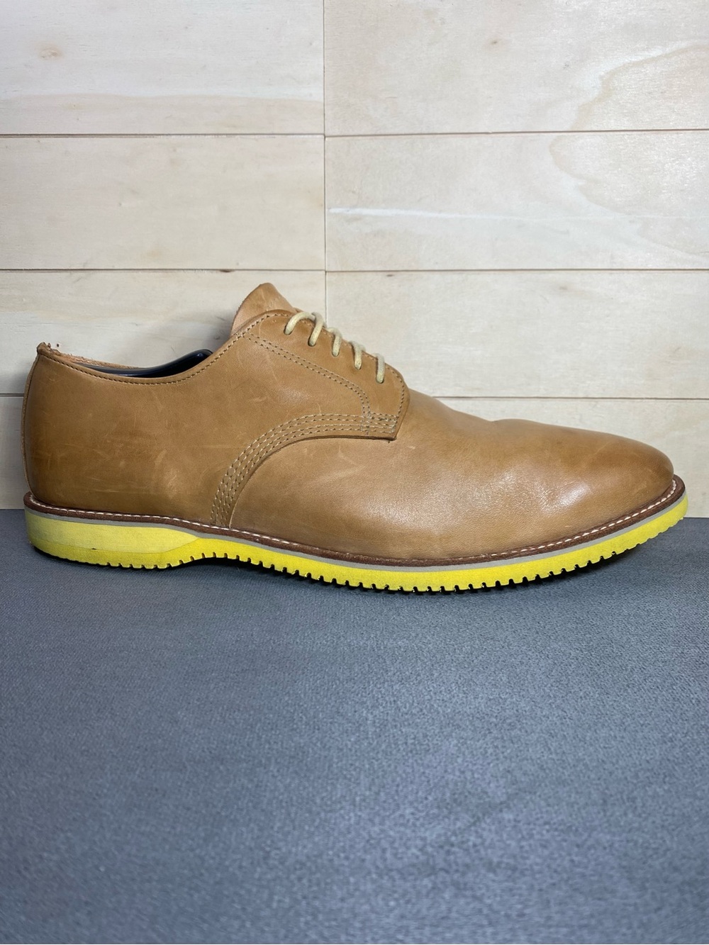 Walk Over by Geo Keith Oxfords Tan Leather Men's Size 13 Shoes Vibram Brown